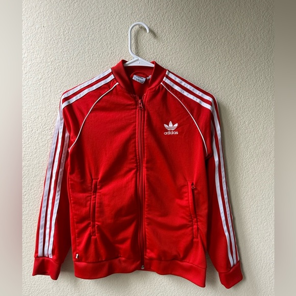adidas Other - Adidas Red and White Track Jacket